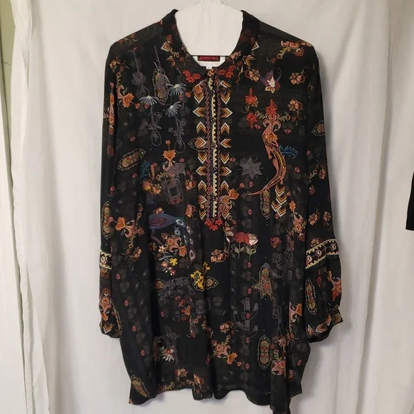 Johnny Was BIYA silk Blouse - Picture 4 of 14